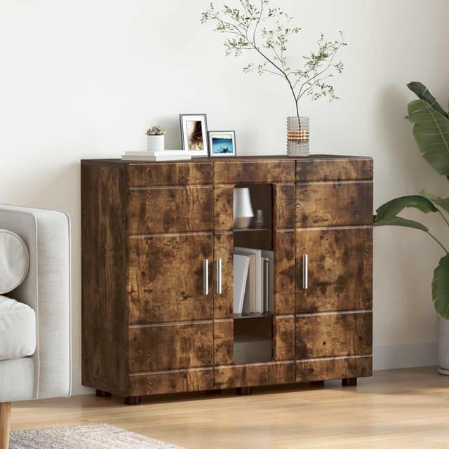VidaXL Πλαϊνό γραφείο FLORIN 88,5 x 30,5 x 73 cm Καπνισμένο Ξύλο Δρυός