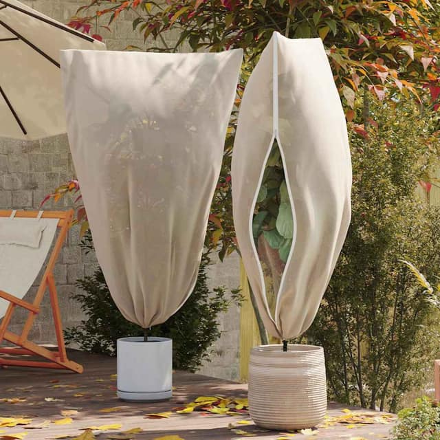 VidaXL Καλύμματα Φλις Προστασίας Φυτών από Παγετό 5 τμχ. Μπεζ