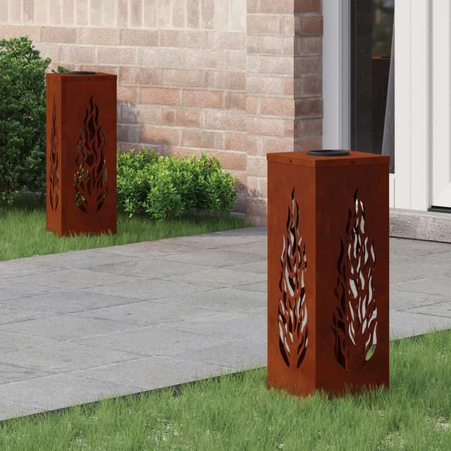 VidaXL Ηλιακό LED Φως Δρόμου 2 τμχ. Θερμό λευκό 18 x 18 x 50 cm