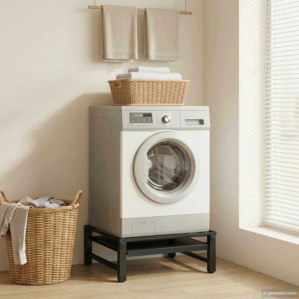 VidaXL Βάση Πλυντηρίου Ρούχων Μαύρο 62 x 60,5 x 32,5 εκ Ατσάλι