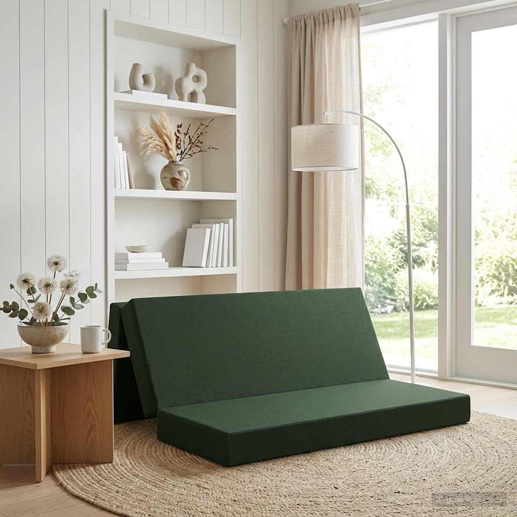 VidaXL Κρεβάτι Καναπέ Αναδιπλούμενο 200 x 67 x 45cm Σκούρο Πράσινο