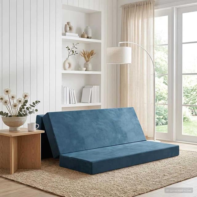 VidaXL Κρεβάτι Καναπέ Αναδιπλούμενο 200 x 67 x 45cm Μπλε