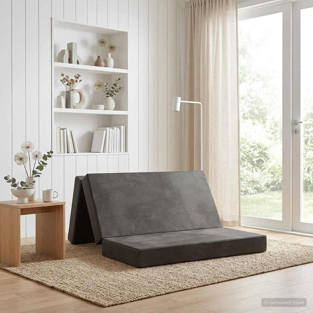 VidaXL Κρεβάτι Καναπέ Αναδιπλούμενο 200 x 67 x 45cm Ανοιχτό γκρι