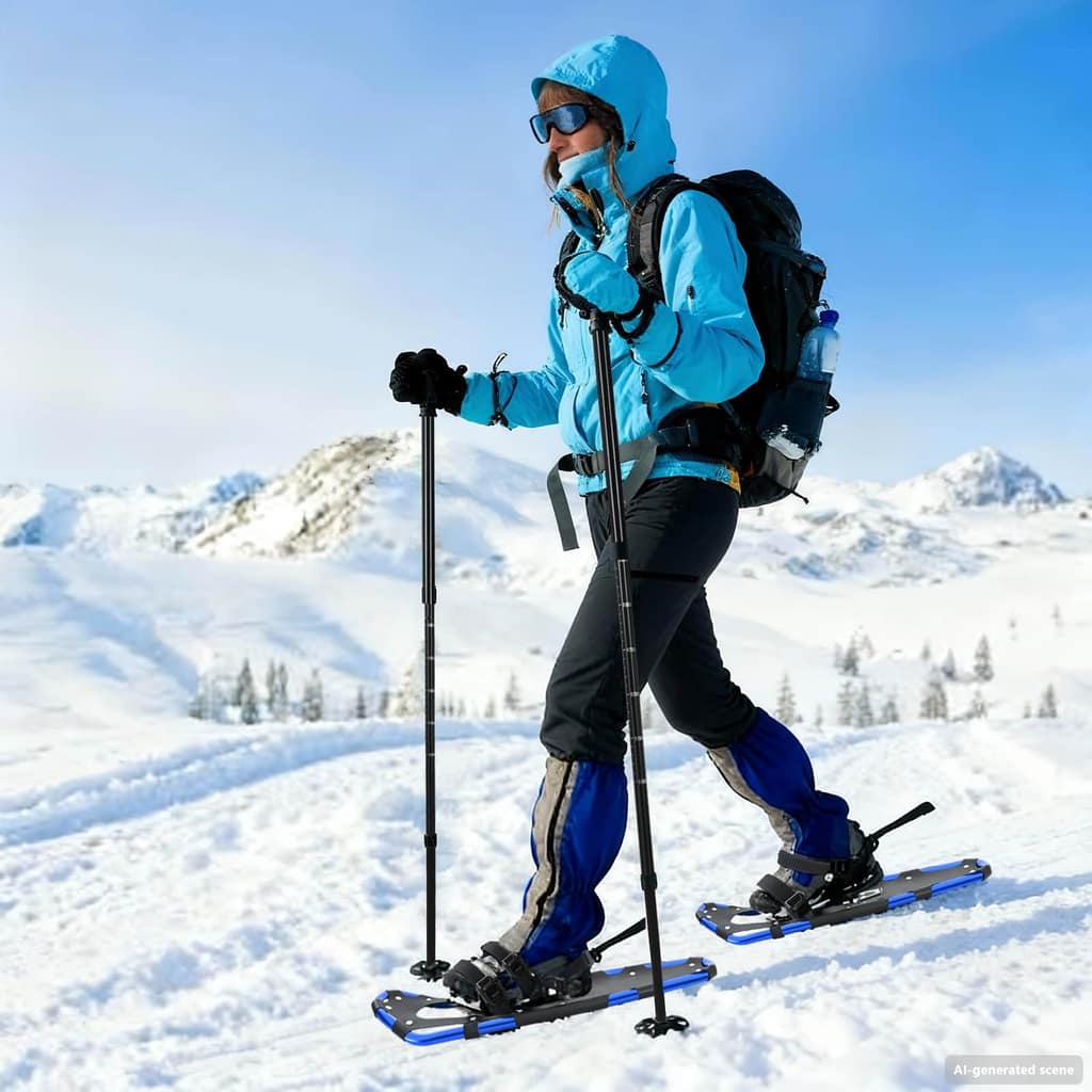 VidaXL 3 ΣΕ 1 Χιονοπέδιλα Μπλε και Μαύρο 78,5 x 22 εκ