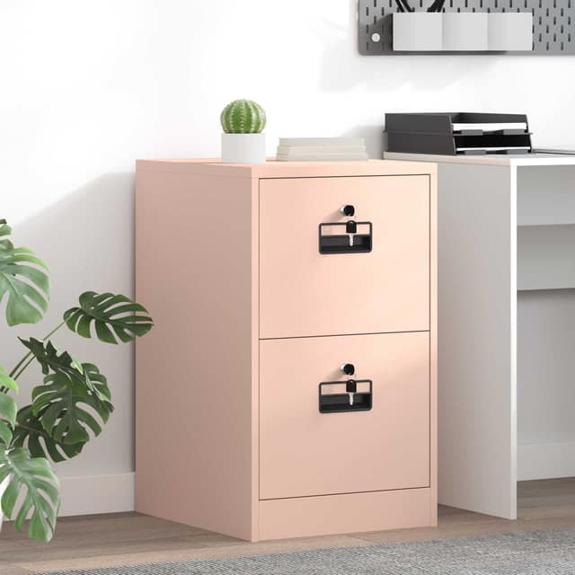VidaXL Ντουλάπα Αρχείων Ροζ 44 x 50 x 74,5 εκ Ψυχρής Έλασης Χάλυβας