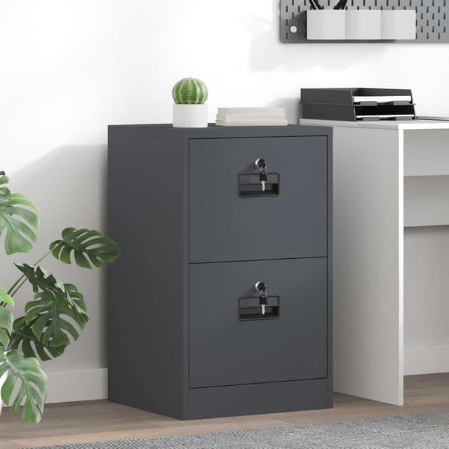 VidaXL Ντουλάπα Αρχείων με συρτάρι Ανθρακί 45,5 x 42 x 74,5 εκ