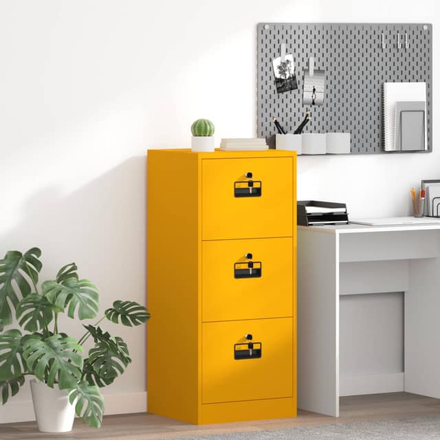 VidaXL Ντουλάπα Αρχείων Χαμομηλί κίτρινο 45,5 x 42 x 106,5 εκ