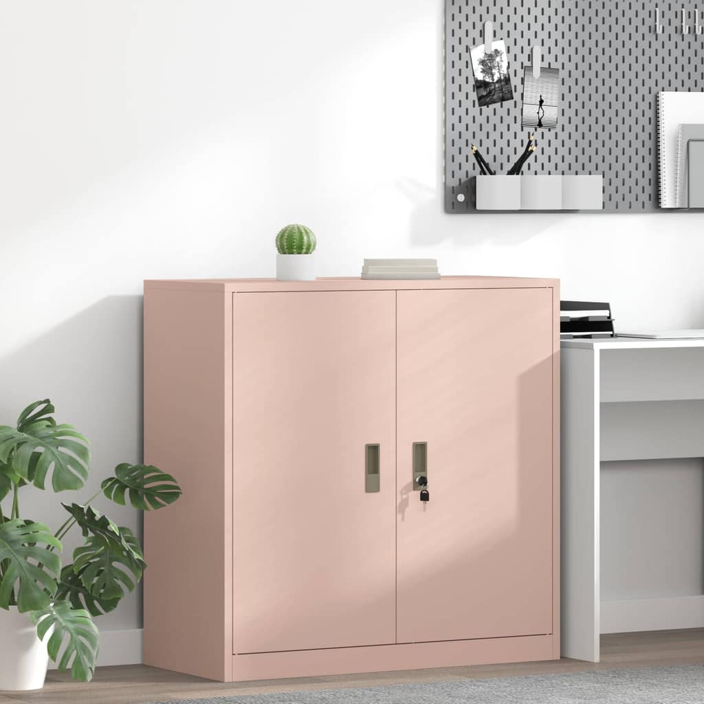 VidaXL Ντουλάπι αποθήκευσης Ροζ 90 x 40 x 90 cm Ατσάλι