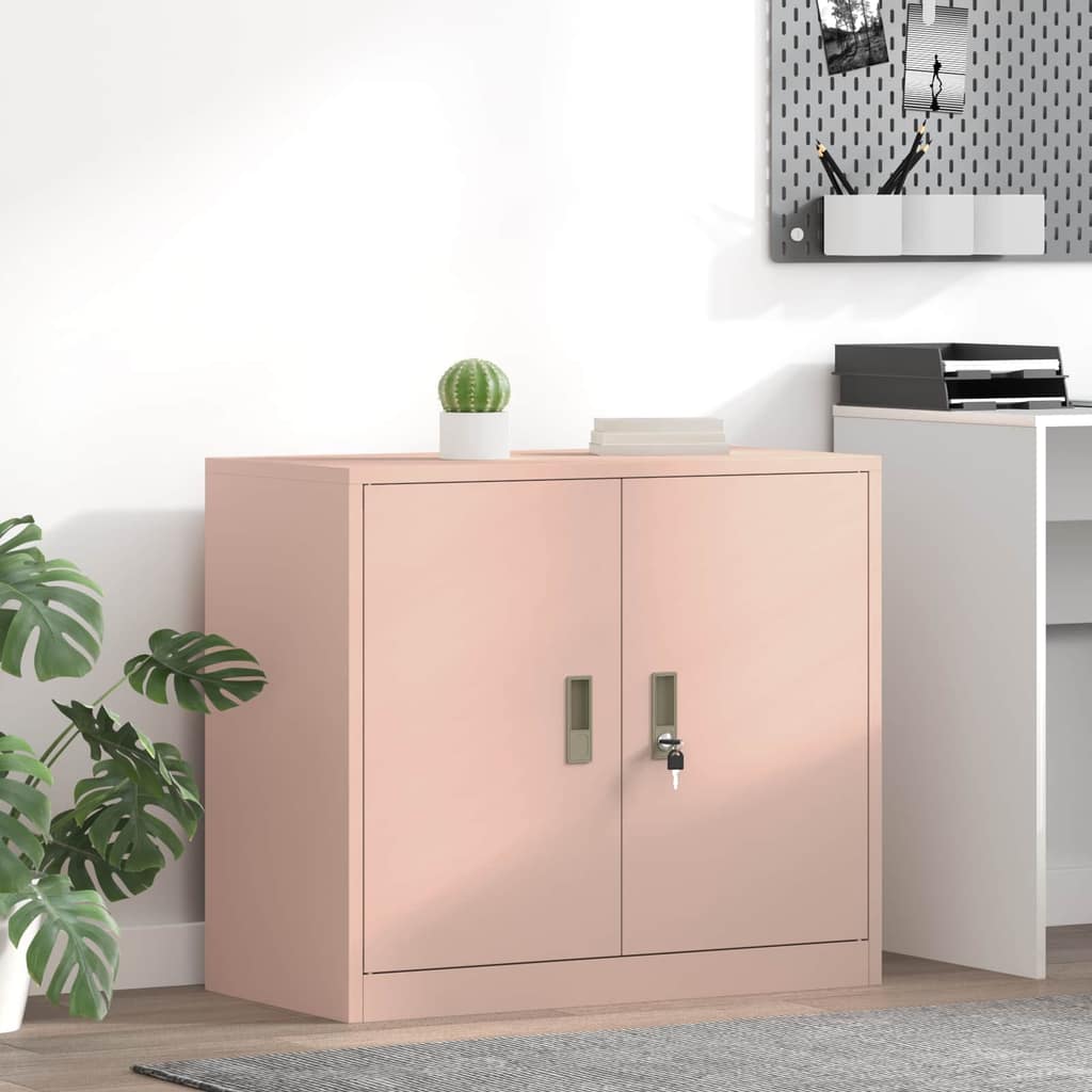 VidaXL Ντουλάπι αποθήκευσης Ροζ 80 x 40 x 70 εκ Ατσάλι