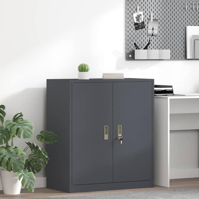 VidaXL Ντουλάπι αποθήκευσης Ανθρακί 80 x 40 x 90 εκ Ατσάλι