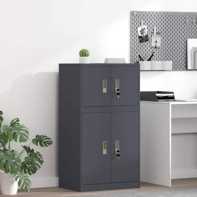 VidaXL Ντουλάπι αποθήκευσης Ανθρακί 60 x 40 x 40 εκ. Ατσάλι