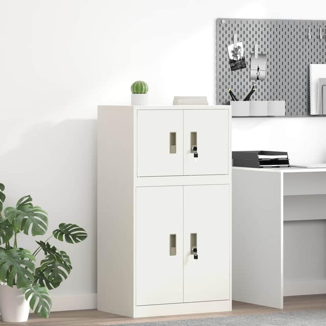 VidaXL Ντουλάπι αποθήκευσης Λευκός 60 x 40 x 40 εκ. Ατσάλι