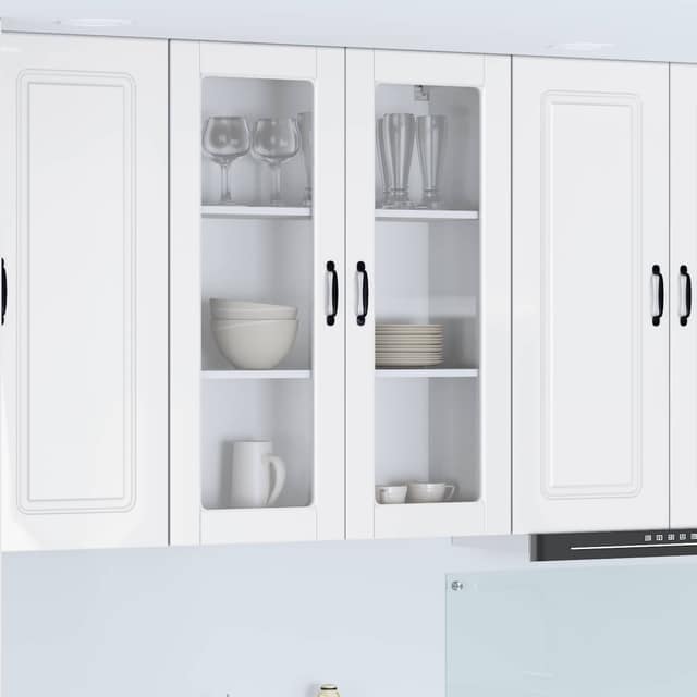 VidaXL Ραφιέρα τοίχου PORTO Γυαλιστερό Λευκό 80 x 31 x 100 εκ.