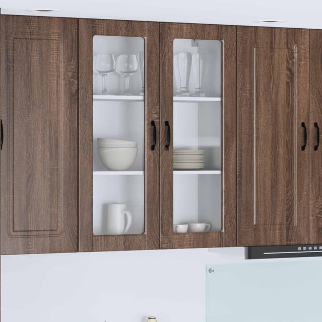 VidaXL Ραφιέρα τοίχου PORTO Καφέ Ξύλο Δρυός 80 x 31 x 100 εκ.