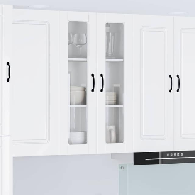 VidaXL Ραφιέρα τοίχου PORTO Γυαλιστερό Λευκό 60 x 31 x 100 εκ.