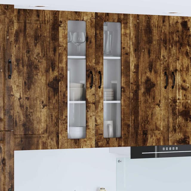 VidaXL Ραφιέρα τοίχου PORTO Καπνισμένο Ξύλο Δρυός 60 x 31 x 100 εκ.