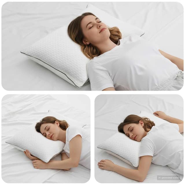 VidaXL Μαξιλάρι Ύπνου Shread 80 x 40 x 14,5 εκ Αφρός Μνήμης Λευκό
