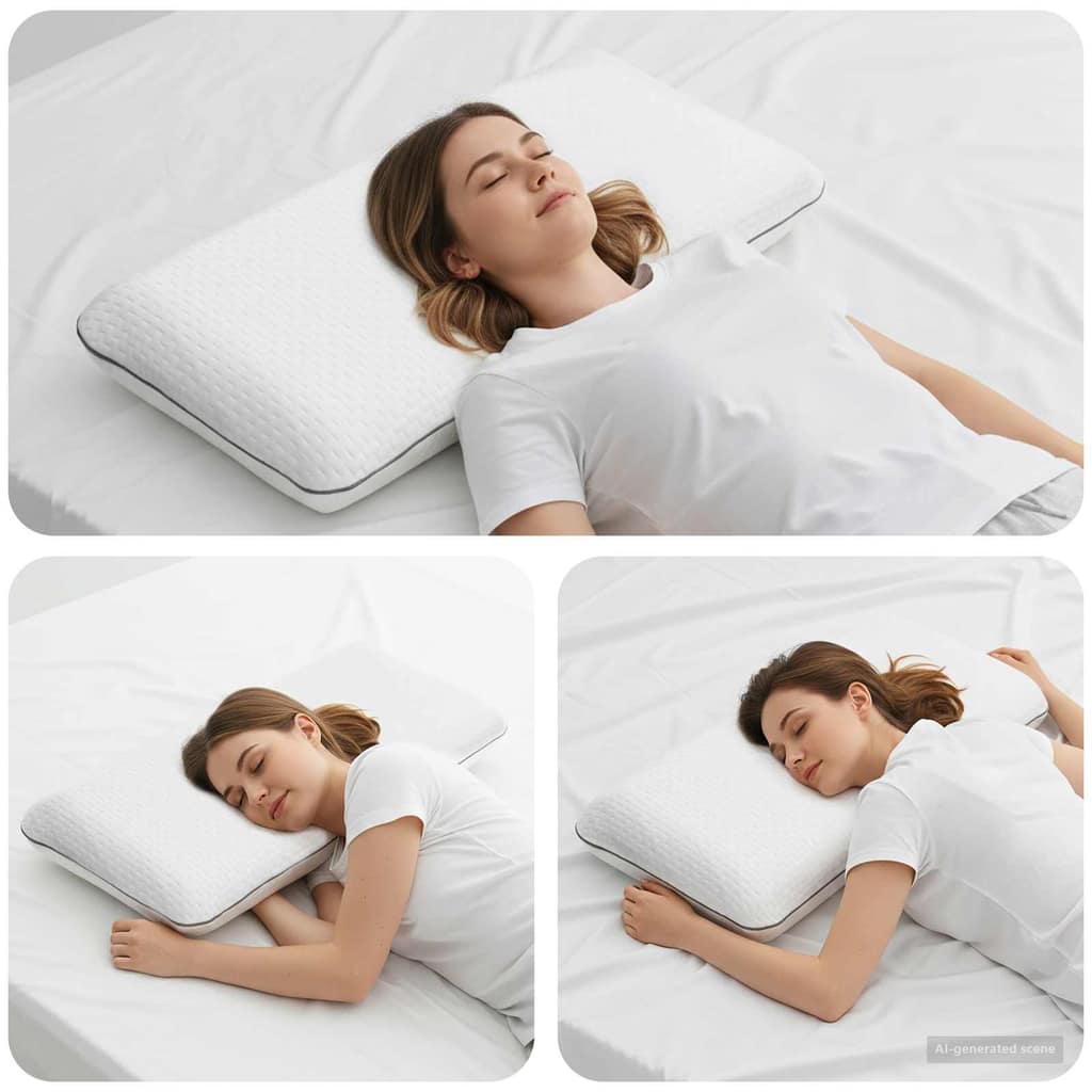 VidaXL Μαξιλάρι Ύπνου 80 x 40 x 12 cm Μεσαίο Τζελ Αφρός Λευκό