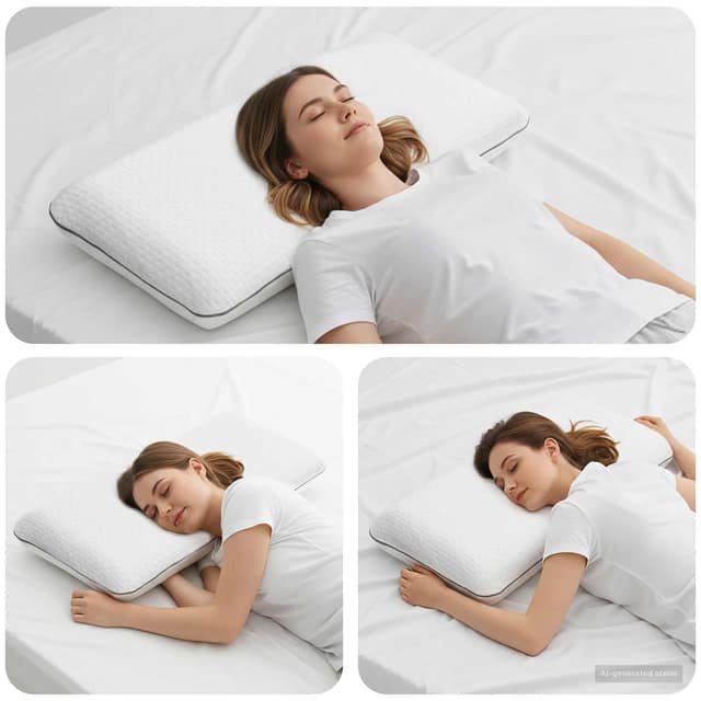 VidaXL Μαξιλάρι Ύπνου 70 x 40 x 14 εκ Μεσαίο Τζελ Αφρός Λευκό