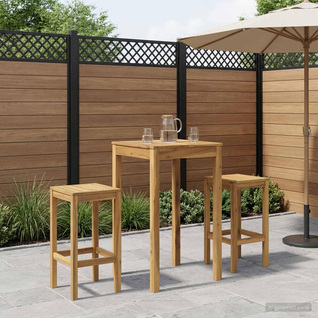 VidaXL Τραπέζι μπαρ κήπου LAREN Λευκός Χρωματισμός 60 x 60,5 x 105 εκ