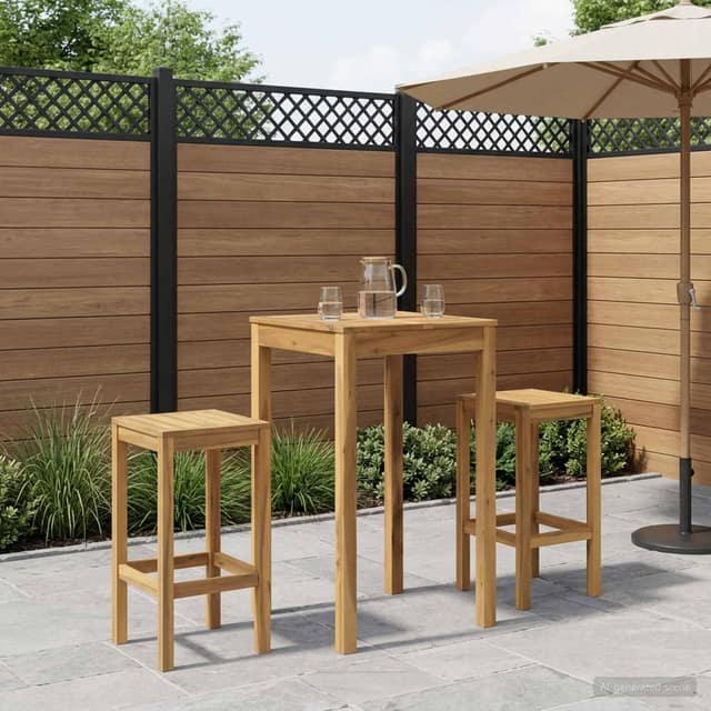 VidaXL Τραπέζι μπαρ κήπου LAREN Λευκός Χρωματισμός 60 x 60,5 x 105 εκ