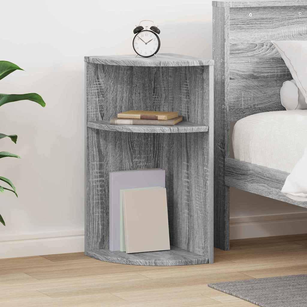 VidaXL End Table 29,5 x 29,5 x 60 cm Επεξεργασμένο Ξύλο Γκρίζο Σονομα