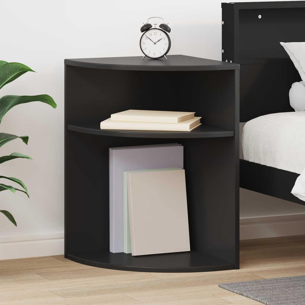 VidaXL End Table 39,7 x 39,7 x 60 εκ Επεξεργασμένο Ξύλο Μαύρο