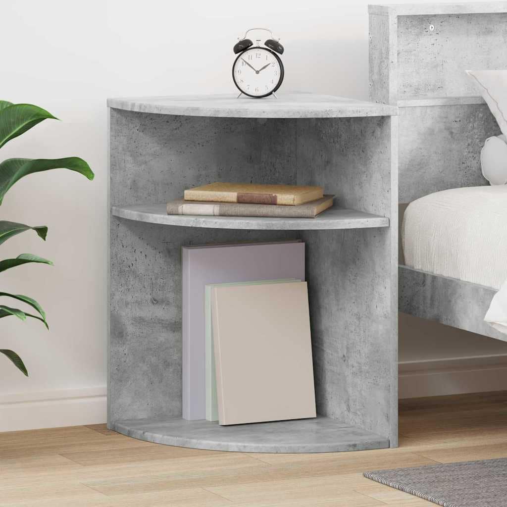 VidaXL End Table 39,5 x 39,5 x 60 cm Επεξεργασμένο Ξύλο Σκυρόδεμα Γκρι