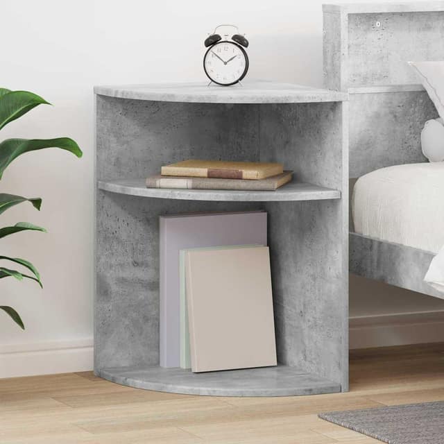 VidaXL End Table 39,5 x 39,5 x 60 cm Επεξεργασμένο Ξύλο Σκυρόδεμα Γκρι