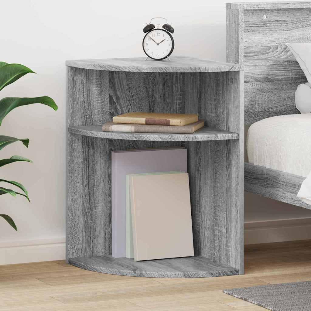 VidaXL End Table 39,5 x 39,5 x 60 cm Επεξεργασμένο Ξύλο Γκρίζο Σονομα