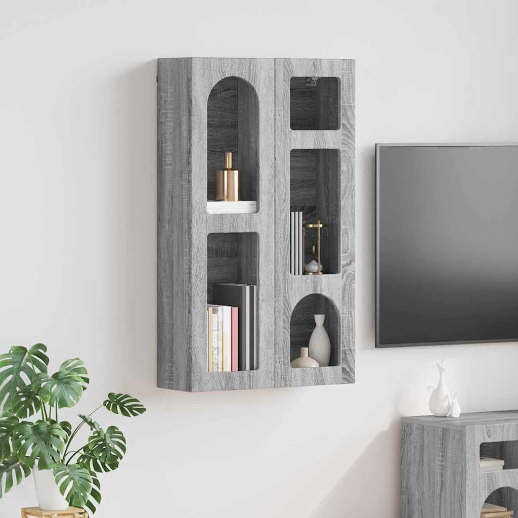 VidaXL Κρεμαστό ντουλάπι με ράφι ELST Γκρι Sonoma 59 x 20 x 100 εκ