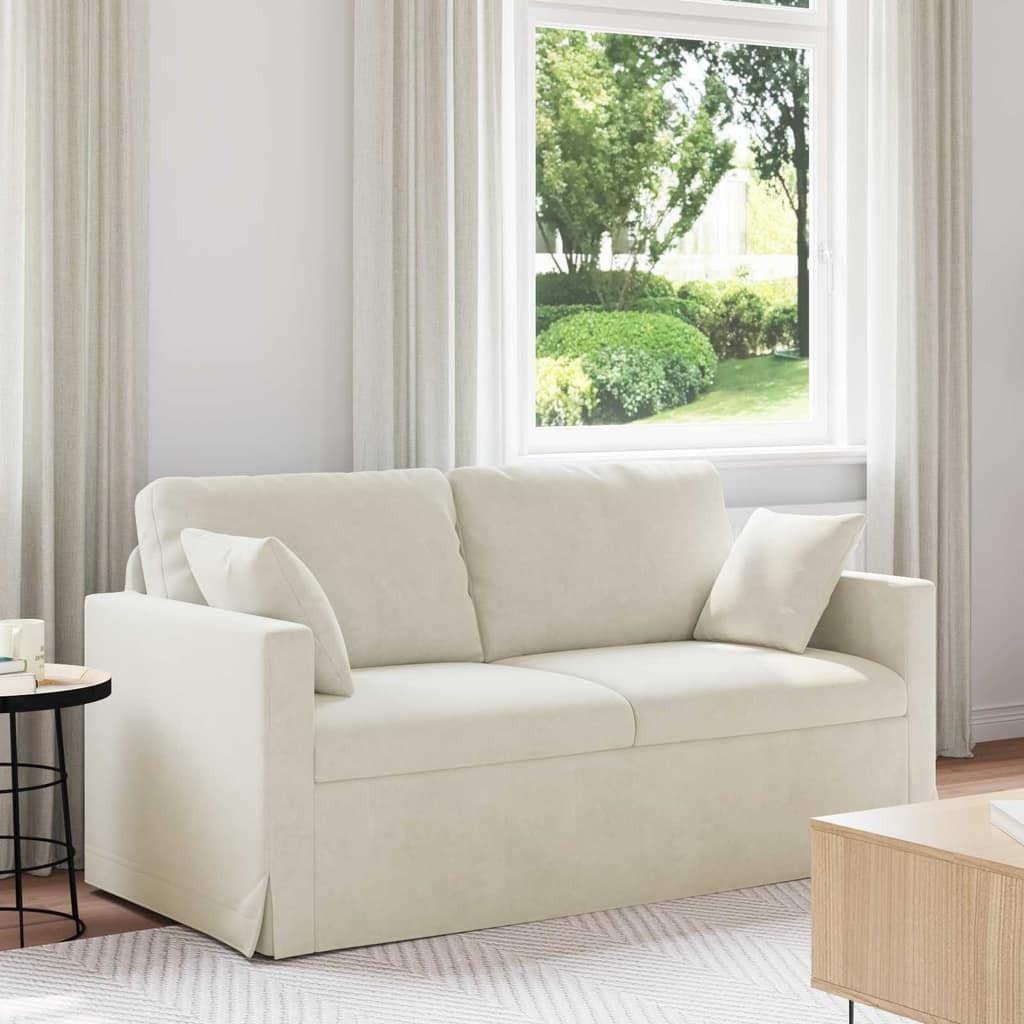 VidaXL Καναπές Κρεμ 158 x 78 x 80 εκ Βελούδο