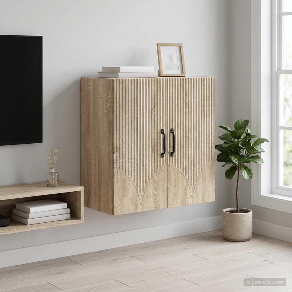 VidaXL Τοίχου Ντουλάπα 59 x 31 x 60 εκ Επεξεργασμένο Ξύλο Sonoma Δρυς
