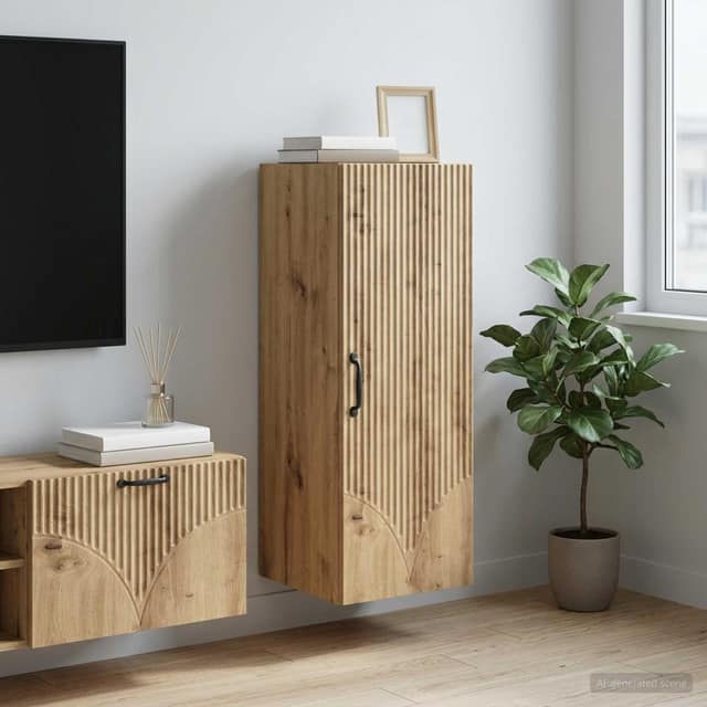 VidaXL Τοίχου Ντουλάπα 33 x 34,5 x 90 εκ Επεξεργασμένο Ξύλο