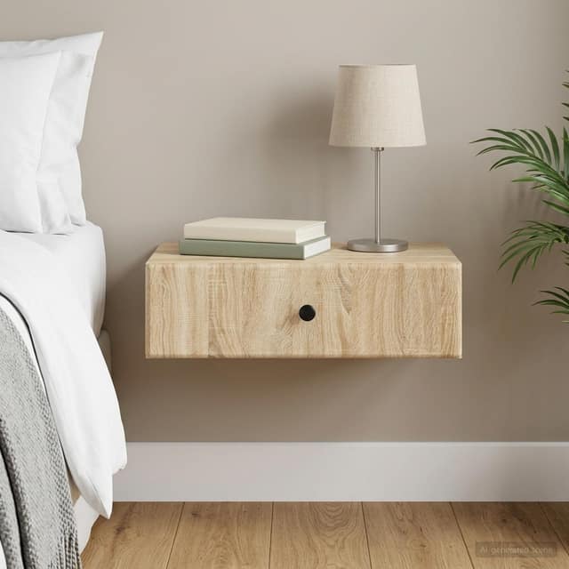 VidaXL Τραπεζάκι Τοίχου Sonoma Δρυς 59 x 34,5 x 17 εκ.