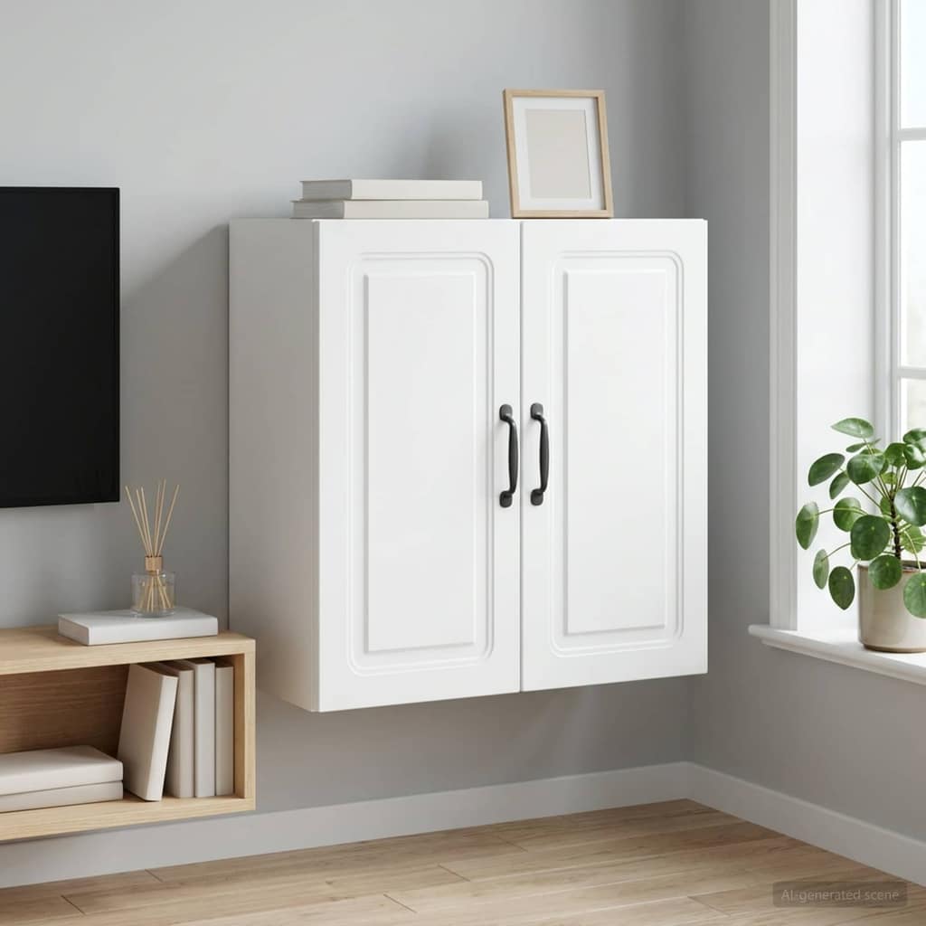 VidaXL Τοίχου Ντουλάπα 59 x 31 x 60 εκ Επεξεργασμένο Ξύλο Λευκό