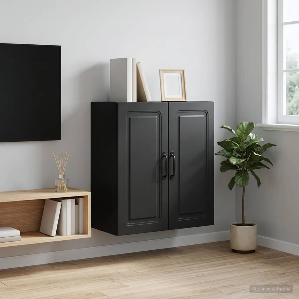 VidaXL Τοίχου Ντουλάπα 59 x 31 x 60 εκ Επεξεργασμένο Ξύλο Μαύρο