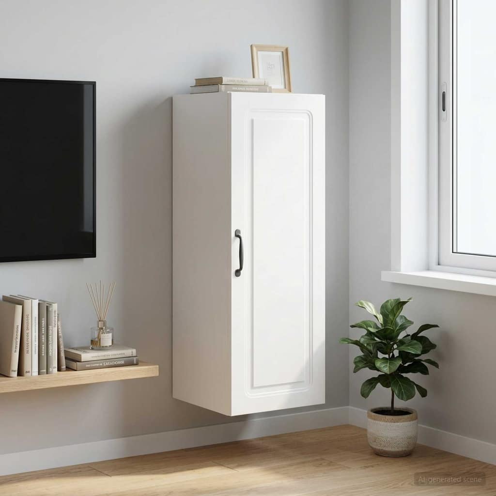 VidaXL Τοίχου Ντουλάπα 33 x 34,5 x 90 εκ Επεξεργασμένο Ξύλο Λευκό