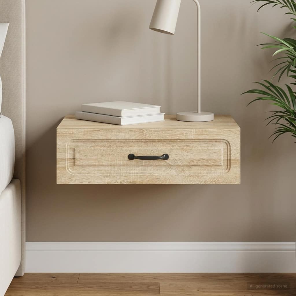 VidaXL Τραπεζάκι Τοίχου 59 x 34,5 x 17 εκ. Επεξεργασμένο Ξύλο