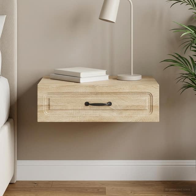 VidaXL Τραπεζάκι Τοίχου 59 x 34,5 x 17 εκ. Επεξεργασμένο Ξύλο