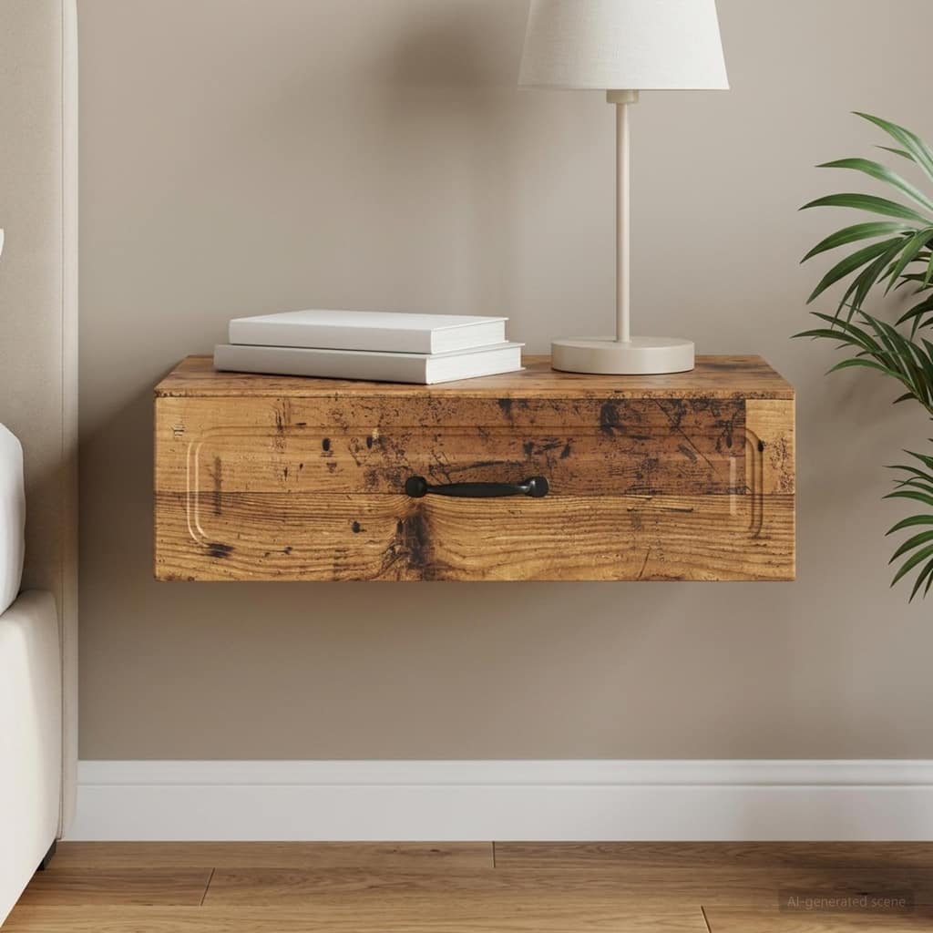 VidaXL Τραπεζάκι Τοίχου 59 x 34,5 x 17 εκ. Επεξεργασμένο Ξύλο