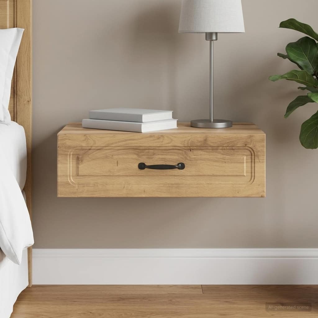 VidaXL Τραπεζάκι Τοίχου 59 x 34,5 x 17 εκ. Επεξεργασμένο Ξύλο