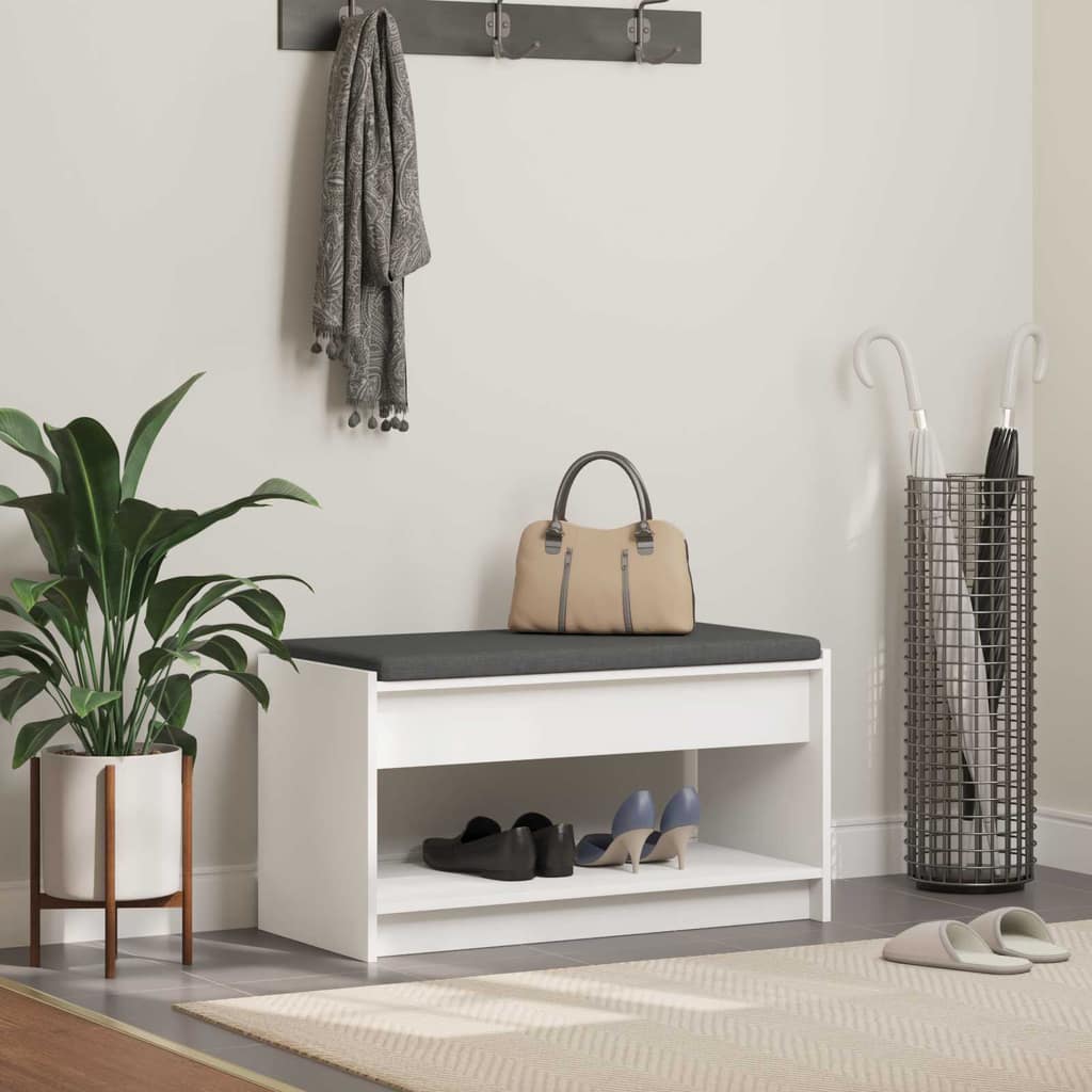 VidaXL Παγκάκι Χαλωρίου Λευκός 83 x 38 x 45 εκ