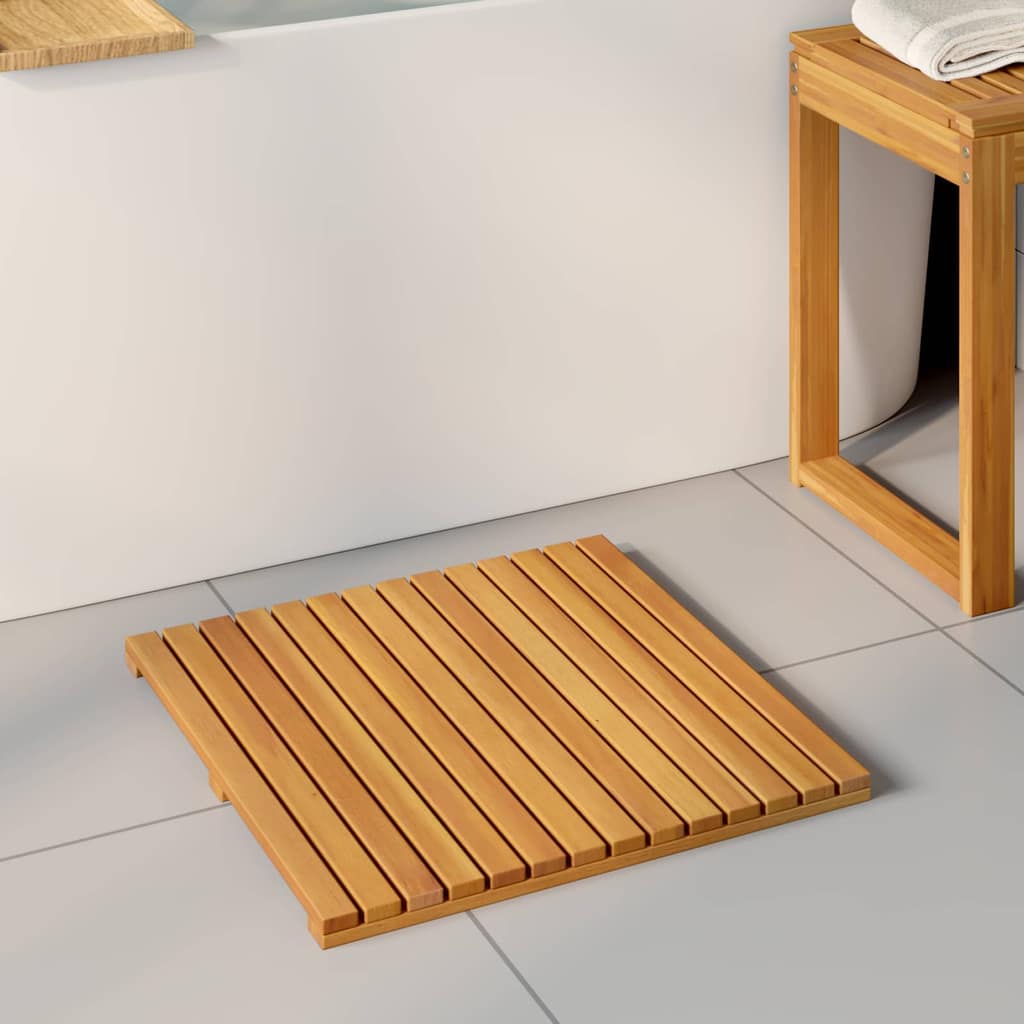 VidaXL Πατάκι μπάνιου 2 τμχ. Φυσικό 50 x 50 cm Στερεό Ξύλο Ακακίας