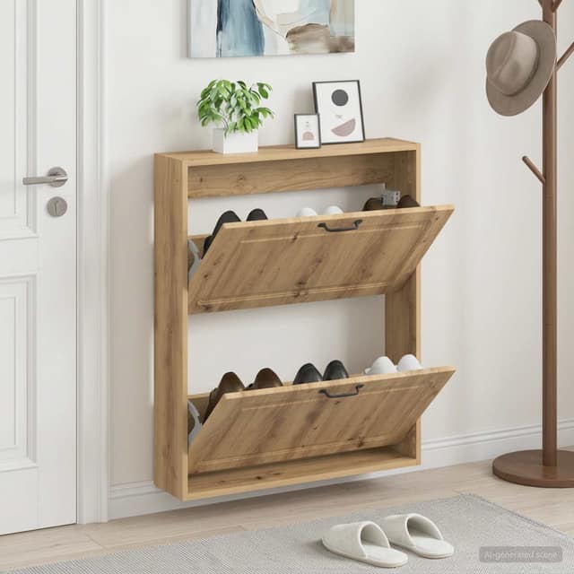VidaXL Τοίχου Ντουλάπα Παπουτσιών UTRECHT 71 x 17 x 86 εκ.