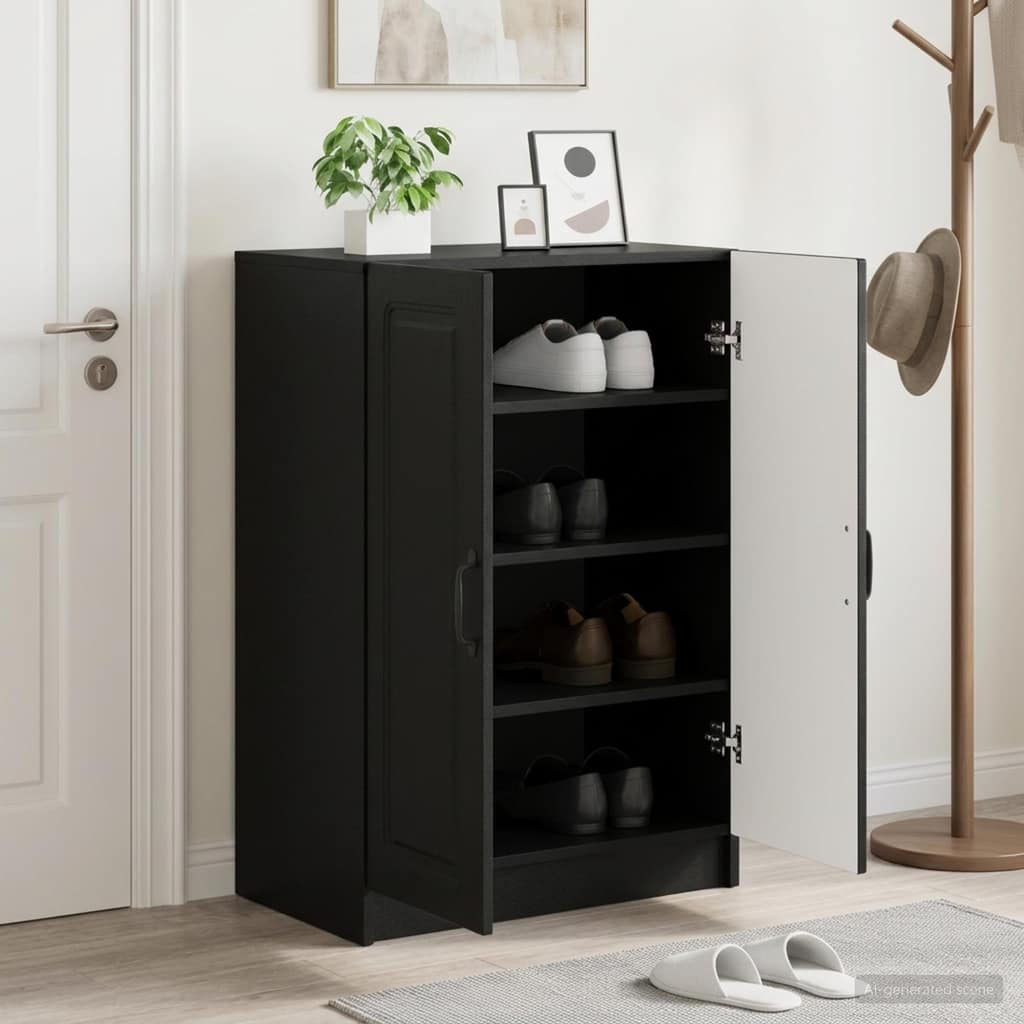 VidaXL Ντουλάπα Παπουτσιών UTRECHT 59,5 x 39,5 x 87 εκ Μαύρο