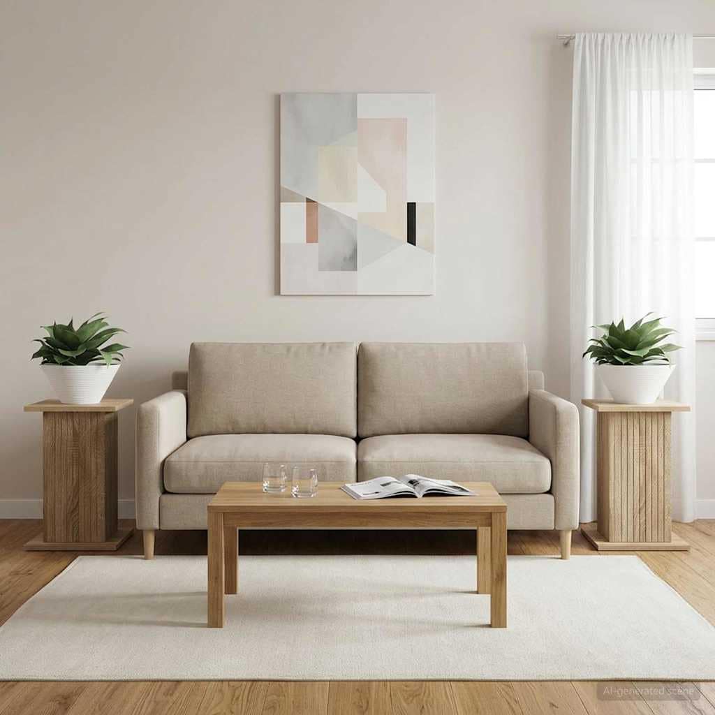 VidaXL Βάση φυτών 2 τμχ. Sonoma Δρυς 30,5 x 30 x 43 εκ