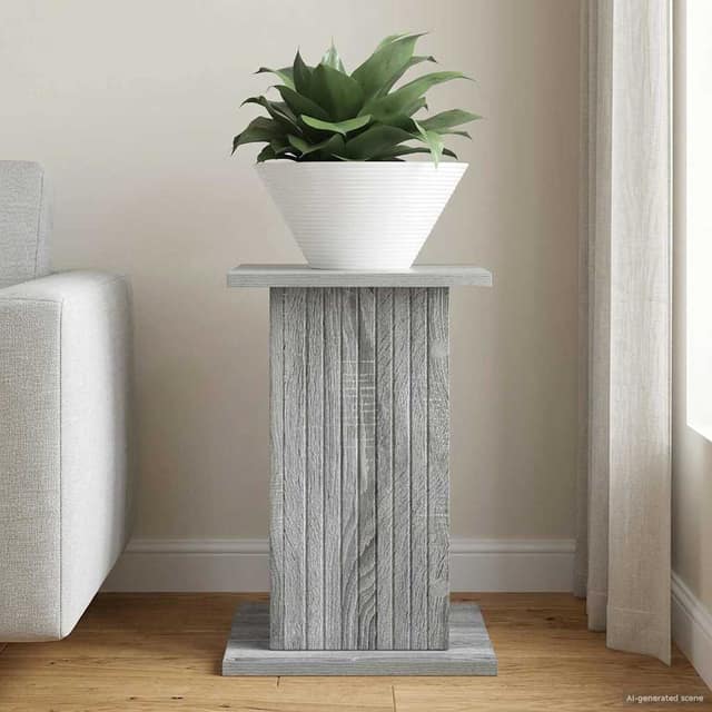 VidaXL Βάση φυτών Γκρι Sonoma 30,5 x 30 x 43 εκ Επεξεργασμένο Ξύλο