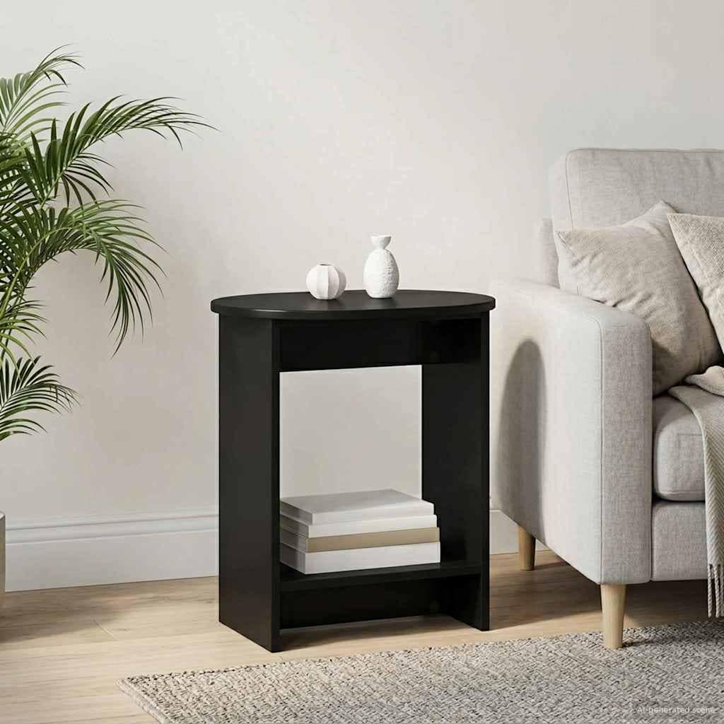 VidaXL Τραπεζάκι Πλευράς Μαύρο 50 x 39,5 x 55 εκ Επεξεργασμένο Ξύλο