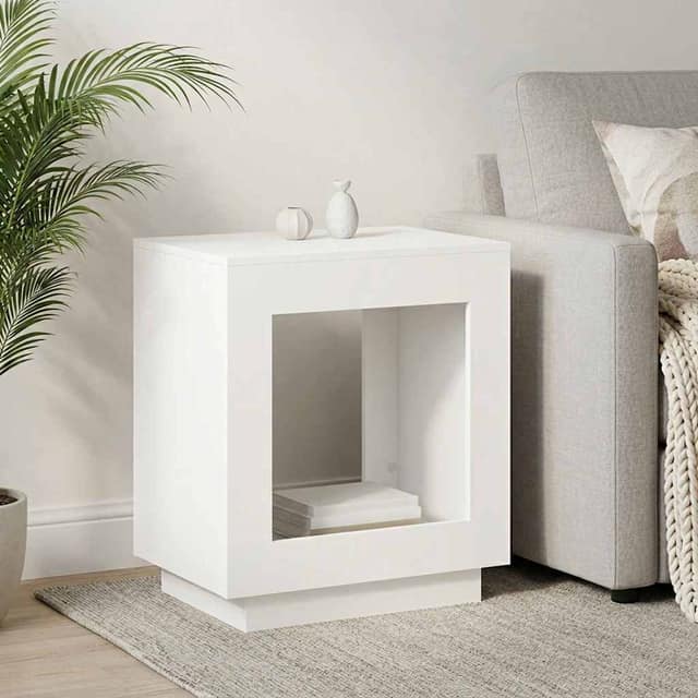 VidaXL Τραπεζάκι Πλευράς Λευκό 60 x 40 x 65 cm Επεξεργασμένο Ξύλο